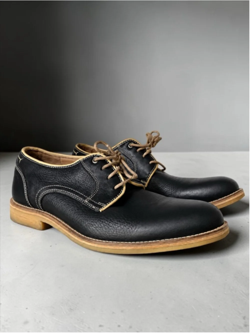 Johnston & Murphy Howell Plain Toe Leather Oxfords – Men’s Size 9.5